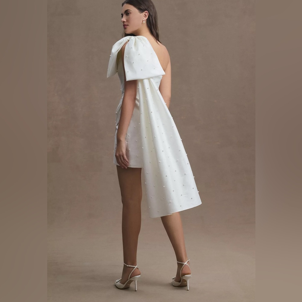 Sachin & Babi Pippa One-Shoulder Pearl-Embellished Mini Dress - Picture 6 of 14
